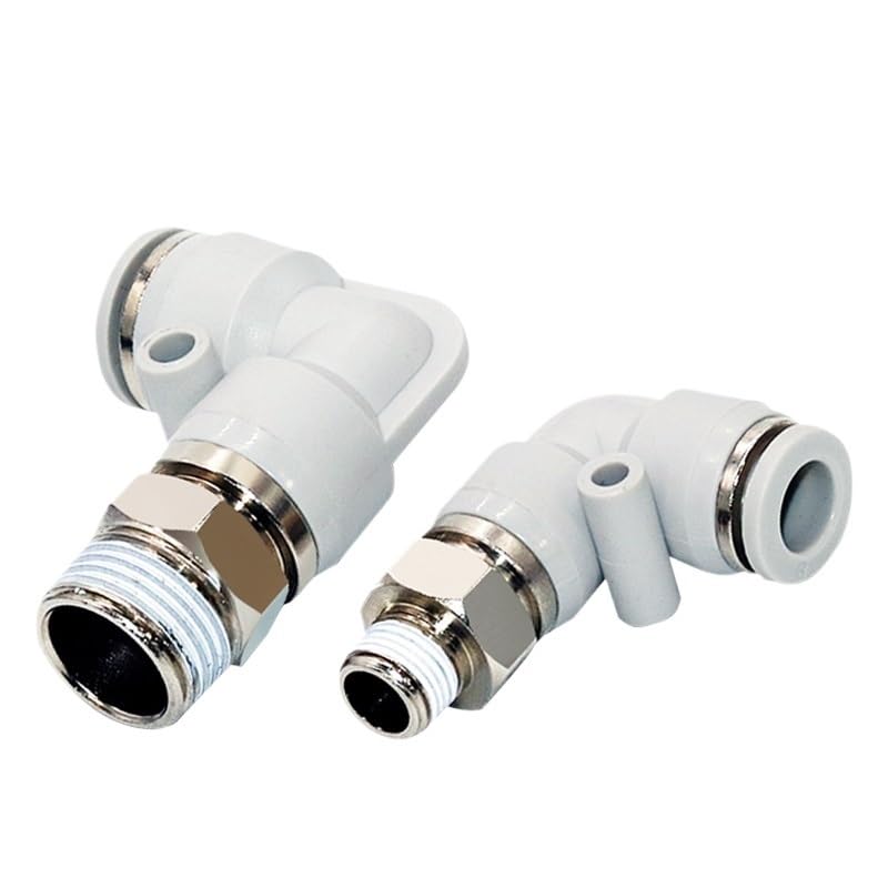 Conector neumático giratorio KSL06-M5 con codo en ángulo recto para mangueras 4