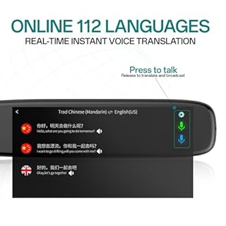 Translator Pen, Translation Pen for Dyslexia, Traductor De Voz Instantaneo, Text Extract Pen, Scan Reader Pen, Pen Scanner for Dyslexia Travel and Learning
