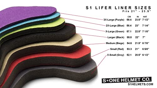 S1 Lifer Helmet Sizing Liner - X-Large (22.5") - Compatible With Lifer, Visor, Mega, Mini, Retro Helmets #TOP1