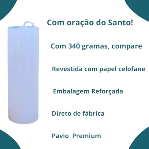 Vela De Santos, De 7 Dias Com 340 Gramas. Várias Opções De Imagens De Santos Com Oração Personalizad