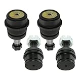 Suspension Ball Joint Kit 4pcs Front Upper Lower for Jeep & Dodge, Right Passenger Left Driver Side Greasable Non-Adjustable Forged Steel Aluminum, Tie Rod End Link 14898645 K3161T