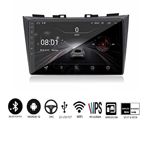 Image of AUTO SNAP 9 Inches 22cm Touch Screen Android 12 Gorilla Glass IPS Display Car Stereo with 2GB RAM /16 GB ROM GPS /Wi-Fi /Navigation /Steering Wheel Controls Mirror Link Compatible for Maruti Suzuki Old Swift 2011-2017