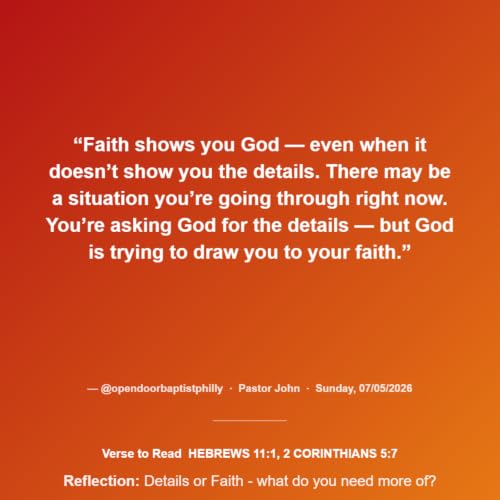 Nevertheless, Faith Changes Our Direction