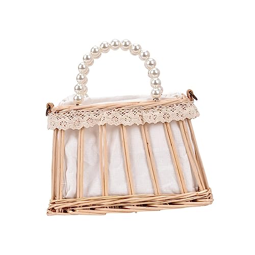 Sac seau en paille perlé Healvian | L'accessoire bohème chic incontournable de vos vacances