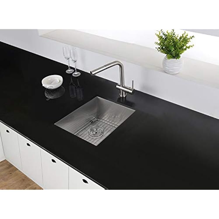Ruvati 16-inch Undermount 16 Gauge Zero Radius Bar Prep Sink Stainless Steel Single Bowl - RVH7111