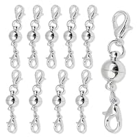 10 Chiusure Magnetiche Per Bracciali E Collane – Calamite Rotonde In Argento Per Gioielli Fai Da Te