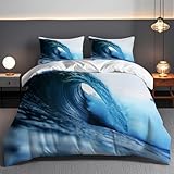 3-teiliges Bettwäsche Set 155x220cm mit Abstrakte Musik Bettbezug und 2 Kissenbezügen 65x65...