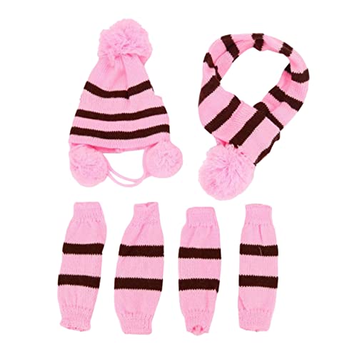 Set de Disfraz de Invierno para Perro con Bufanda y Sombrero