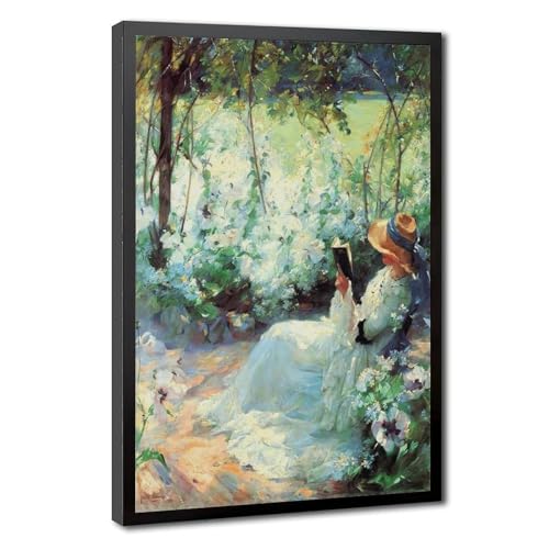 Toile Delicious Solitude Frank Bramley pour créer un coin lecture chaleureux dans votre bureau