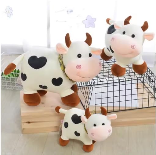 Image of Cute Plush Toy for Kids | | Soft Toys | Birthday Gift for Girls /Wife, Boyfriend /Husband, Soft Toys for Girls, Baby Toy (Random Color) Pack of 1 (Cow Plush Soft Toy)