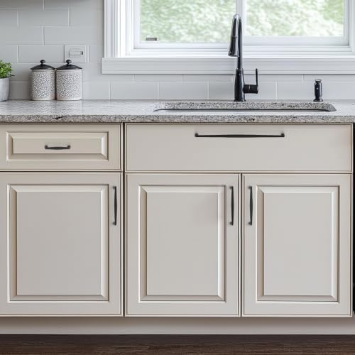 Image of Ravinte Matte Black Cabinet Handles Solid Handles,12-3 /5 Inch,10 Pack