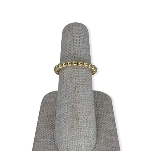 Eternity Simple Gold Bead Ring - Womens Stretch Stacking Ring In Gold - Layer With More Gold Rings #TOP1