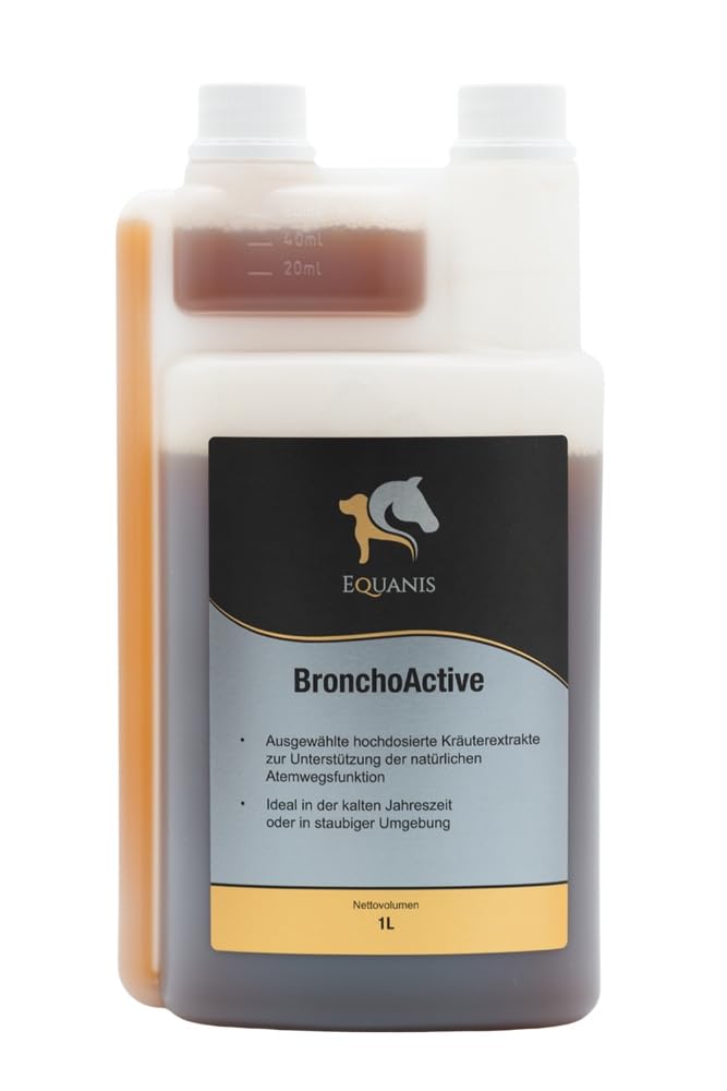 Equanis BronchoActive - Unterstützung der normalen Atemfunktion bei Pferden. Enthält wertvolle Kräuterextrakte aus Bronchialkräuter