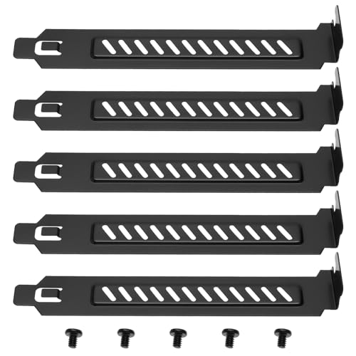 LT Easiyl 5 Piezas Soporte De Cubierta De Ranura Pci, Placa De Cubierta De Ranura De Expansión De Perfil Completo con Tornillos para Carcasa De Pc, Flujo De Aire Y A Prueba De Polvo, 120x20x12mm