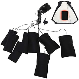 ZJchao 3 Courses 8 In 1 Electric Clothes Heating Pad, Waterproof Clothing Vest Jacket Pad Heating Sheet Usb Electric Heating Pad Fabric For Winter