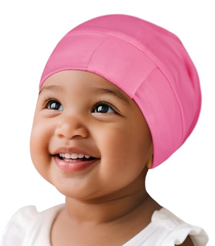 Image of Fittia Baby Bonnet for 0-6 Months, Silky Satin Bonnet for Sleeping, Smooth for No Frizzy Hair, Adjustable for Non-Slip
