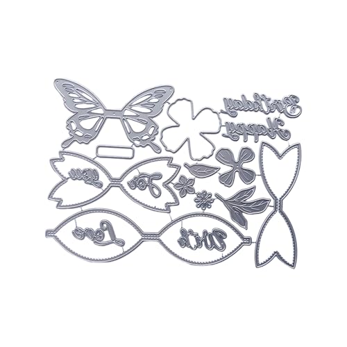 La Mejor Lista de Adornos troquelados favoritos de las personas. 45 Troqueles de corte de caja de mariposas, plantillas troqueladas de acero al carbono, para hacer tarjetas, álbumes de recortes, empaques, adornos de manualidades
