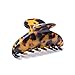 Prettyou Large Size 3.5 Inches Handmade Celluloid French Design Barrettes Tortoise Shell Claw Fashion Accessories Hair Clip for Women (A)