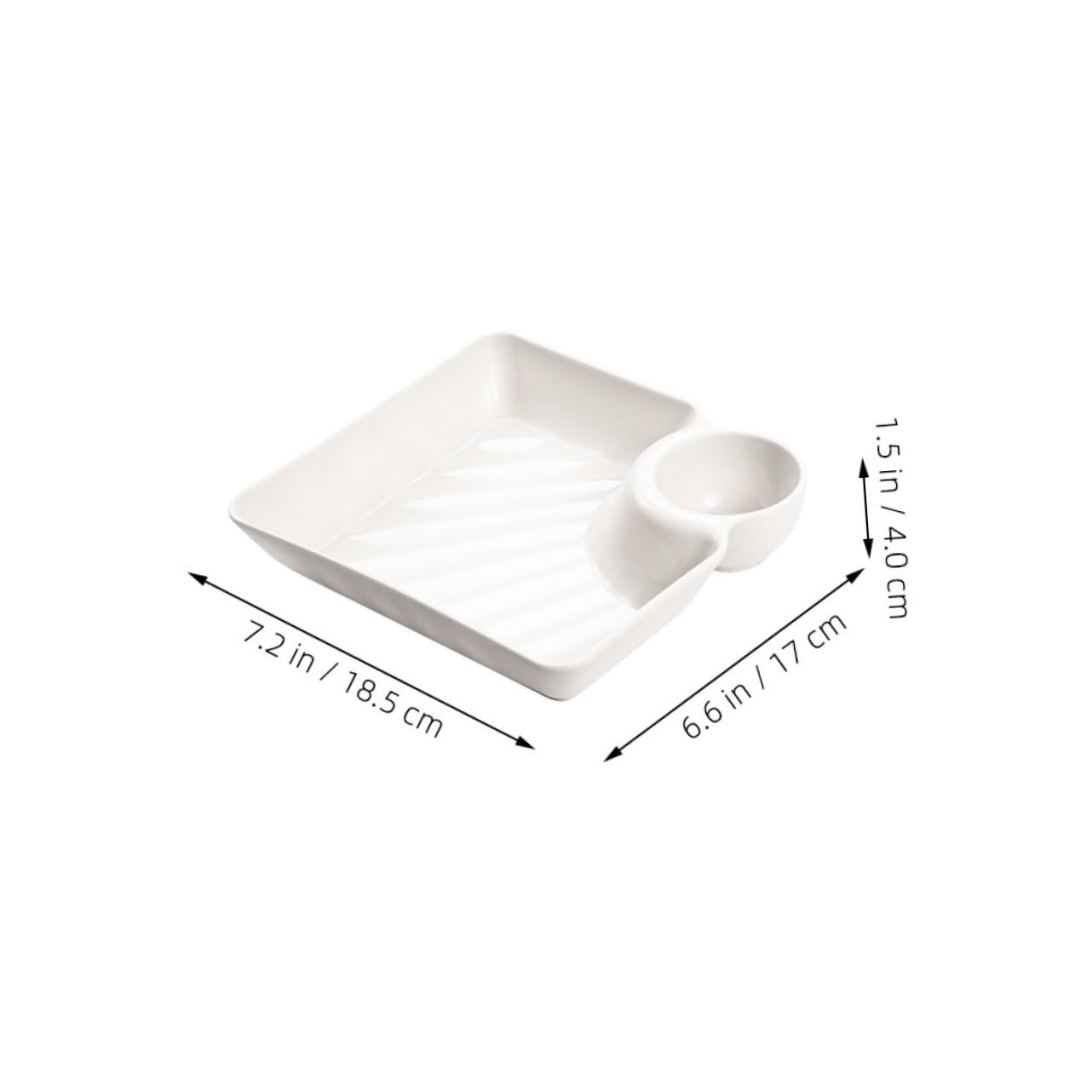 ULTECHNOVO 6 Stücke Rechteckiger Snackteller Mit Unterteilungen Dip-serviertablett Geteilte Snackschale Für Vorspeisenteller Salat-dessert-teller Trockenfrüchte-snack-teller Chips Und Dip-