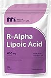 Micro Ingredients R Alpha Lipoic Acid 600 mg Per Serving, 120 Softgels | Active R-Isomer with Coconut Oil | ALA Supplement | Non-GMO, Gluten Free, No Soy