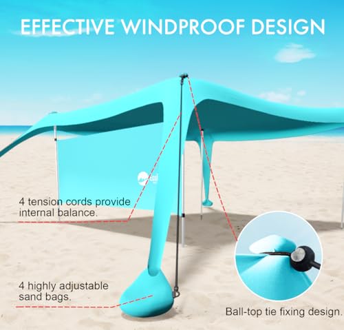 10x10FT Beach Canopy with Sidewalls