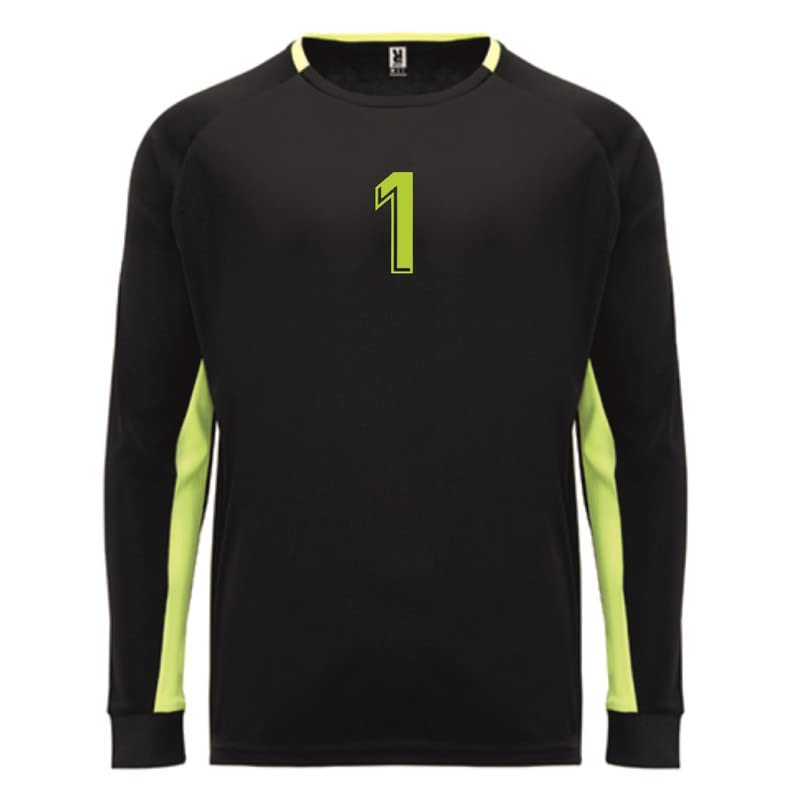 Camiseta de portero negra número 1 - para hombre camisetas talla XXL color negro