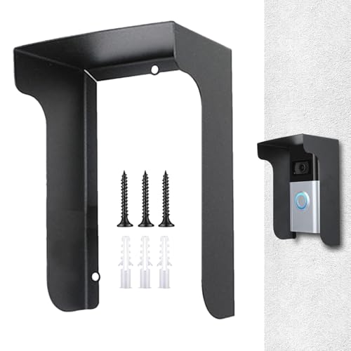 Placa protectora para timbre de puerta con sonido, resistente a la lluvia, soporte impermeable, protección contra la lluvia, para puerta de entrada de casa