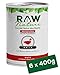 RAW Nature - Ente Pur 6x400g - Mit Hirse und Birne - Nassfutter für Hunde - Hoher Fleischanteil - Monoprotein - Alleinfuttermittel - Getreidefreies Hundefutter (6er Pack)