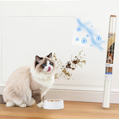 Loiion Film Protection électrostatique, Film Mat Statique, Protege Mur Cuisine, Protection Murale la Nourriture du Chat, Films de Protection Mural pour la...