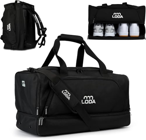 LODA compact (48L) Multifunktions-Sporttasche - Kompakt & Praktisch Rucksackfunktion Schuh- und Nassfach Ideal für Alltag & Training 48L Stilvolles Design