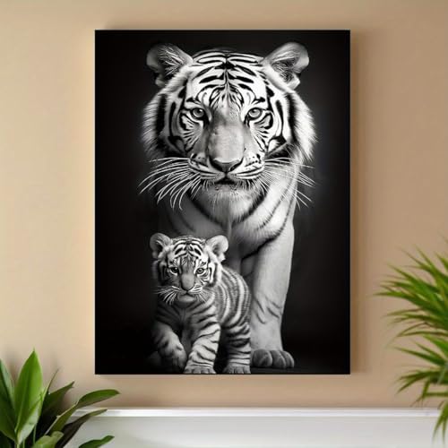 Impression sur toile tigre haute définition 40x60cm sans cadre