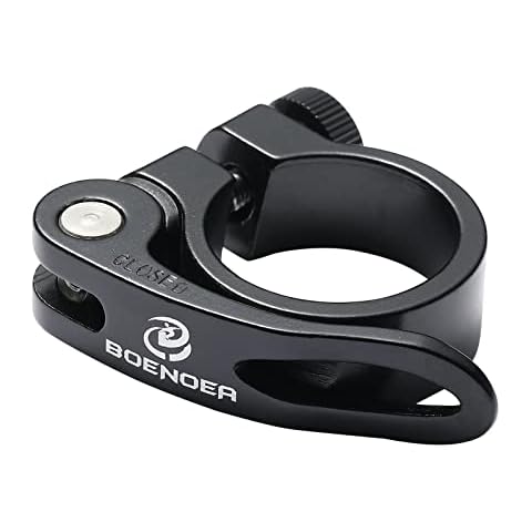 Boenoea Bicycle Quick Release Seatpost Clamp Anodised Aluminium Alloy 31.8mm/34.9mm/28.6mm Cover