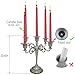 Viscacha Metal Candle Holders 5 Wicks Black Candle Holders for Candlesticks Taper Candles（10.6 inch Tall Candelabra, for 1/2-1 inch Pillar Candles Diameter Each）,Candle Stand Decoration