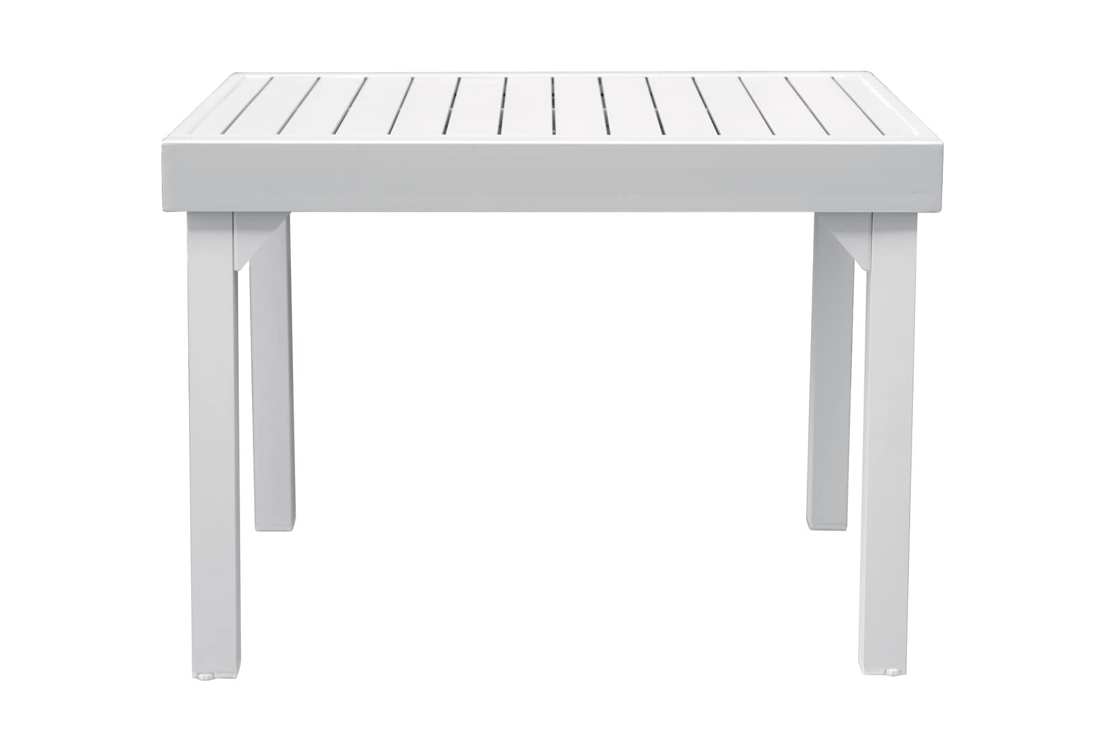 Gruppo Maruccia Tavolo per Esterni in Alluminio Allungabile Tavolo per Balconi e Spazi Ristretti Allungabile da 104 a 208 Centimetri Color Bianco