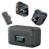 NOTEVOX VM32 Wireless Mini Microphone for iPhone 14/13/12, Lavalier Lapel Phone Mic with 40H Charging Case 75 Ft Video Recording Vlogging Tiktok YouTube