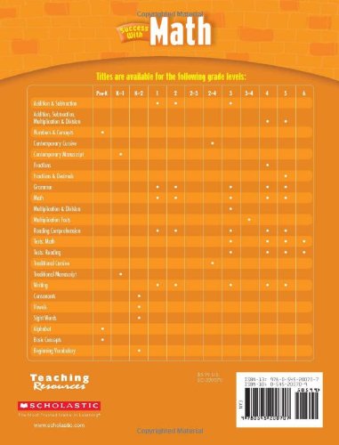 Scholastic Success with Math, Grade 2 (Scholastic Success with Workbooks: Math)