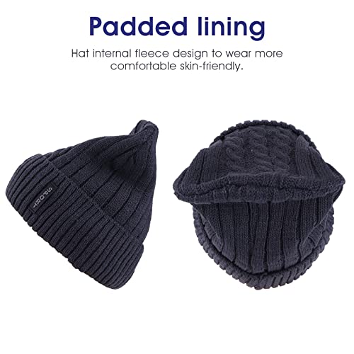 Tiesome Winter Warm Fleece Hat, Womens And Mens Crochet Slouchy Chunky Knitted Cap Fashion Thermal For Winter Outdoor Sports (Gray) #TOP25
