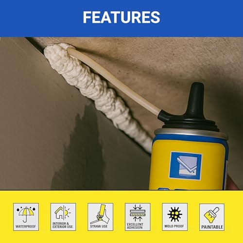Image of Haxo TekBond Multipurpose Expandable PU Foam Insulation Sealant Spray for Window, Tile, Door & AC Gap Filler Foam- 750 ML /900 GM (Pack of 1)