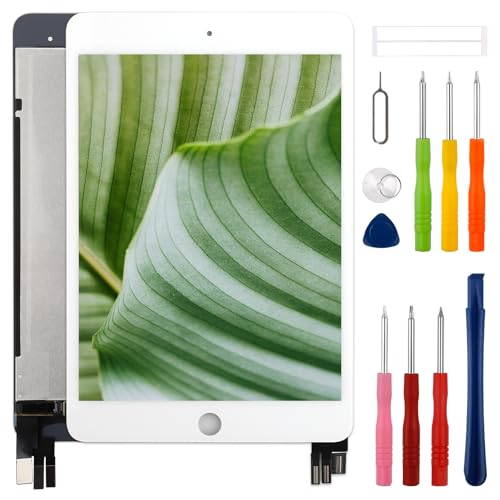 SWARK New White LCD Display for iPad mini 5 2019 7.9" A2133 A2125 A2126 A2124 Touch Screen Digitizer Assembly Replacement with Upgraded Repair Tools Kit-White
