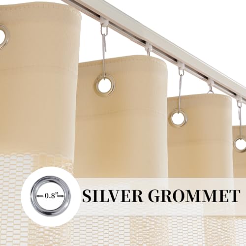 Image of 5ft Wide x 8ft Tall Hospital Curtains with Grommet for Hospital Medical Clinic SPA Lab Curtain Room Divider Privacy Screen (Beige, 1 Panel)