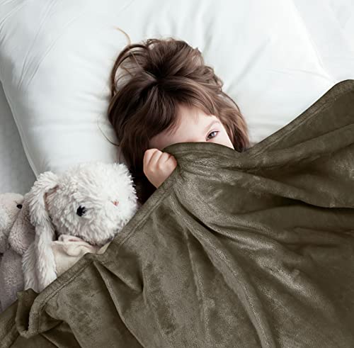 Utopia Bedding Fleece Blanket Throw Size Brown 300Gsm Luxury Fuzzy Soft Anti-Static Microfiber Bed Blanket (60X50 Inches) #TOP7