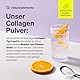 Collagen Pulver 500 g – Kollagen Hydrolysat Peptide – Kollagen Typ 1 und 3 – frischer Orangengeschmack, perfekte Löslichkeit, natürlich, laborgeprüft und in Deutschland produziert