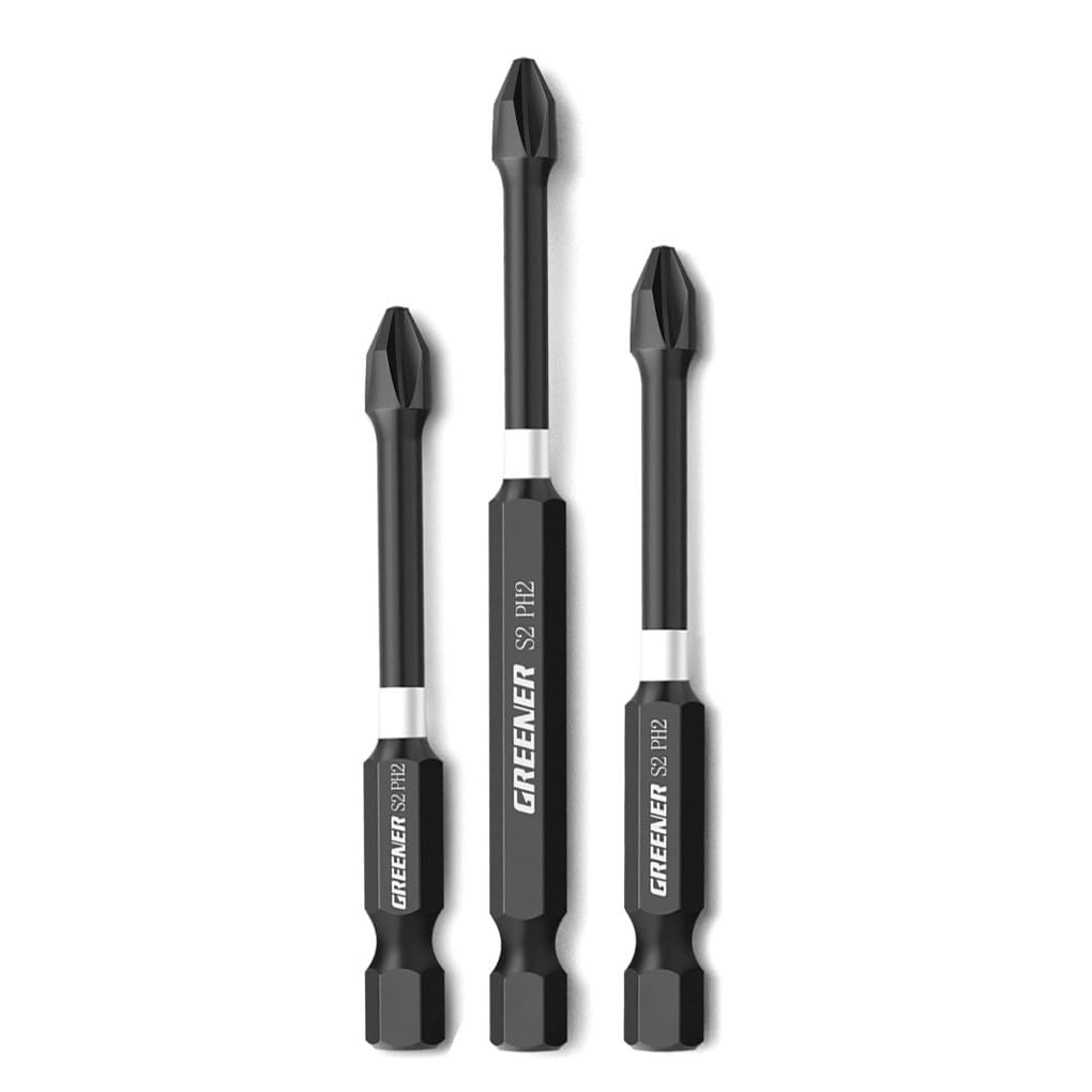 dijiusidy Greener Screwdriver Drill Bit Set Alloy Steel Hex Handle Anti-Slip Bits High Precision Portable Screw Driver Hand Tool, 65/70/90mm 3PCS