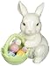 Cosmos 10593 Fine Porcelain Bunny with Easter Basket Figurine, 3-3/4-Inch