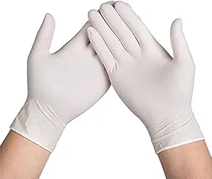 MAMATA HEALTHCARE A Latex Hand Gloves |1 BOX - 100 Gloves| Medium size | Disposable | Surgical | Resin Art| Non Sterile | Medical Examination | All-Purpose | Less Powdered | Cleaning