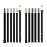 KOMCLUB テントポール タープポール 収納40cm MAX240cm 直径24mm 25段階調節 6節連結 アルミ製 高さ調整可能 プッシュボタン式 組立簡単 収納袋付き 天幕用ポール キャンプ設営用