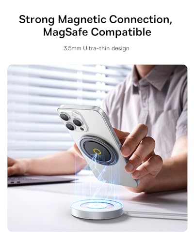 Baseus MagSafe, ringhouder, magnetisch, voor MagSafe, 7,5 N sterke magneetkracht, ringhouder, 360° rotatie, vingers, mobiele telefoongreep, standaard voor iPhone 16, 15, 14, 13, 12 Pro Max - Afbeelding 3