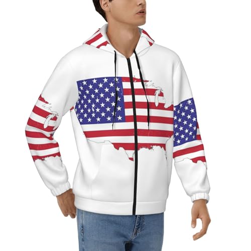 Sweat à capuche zippé homme manches longues veste casual EdWal USA