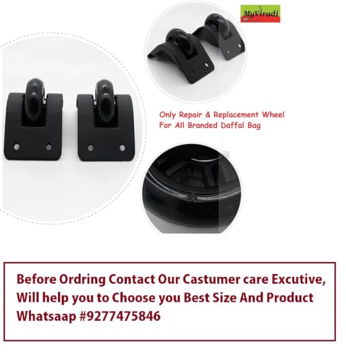 Image of Replacement and Repair Rubber Travel Trolley Daffal Bag Wheels for Luggage Parts For All Branded Daffal Bag (2 Pcs, 1Set)