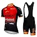 STEPANZU Maillot Cyclisme Homme Pro Vêtement Cycliste + Cuissard Rembourré Gel Tenue Vélo Respirant Combinaison VTT